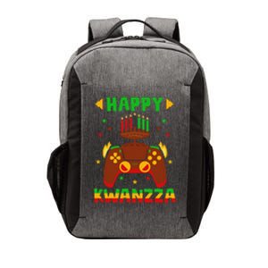 Happy Kwanzaa Video Gamer Kinara Candles African American Vector Backpack