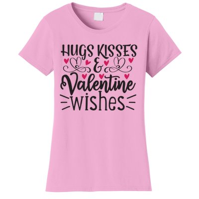 Hugs Kisses Valentine Wishes Women's T-Shirt