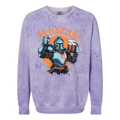 Huzzah Knight With Mead Funny Ren Faire Colorblast Crewneck Sweatshirt