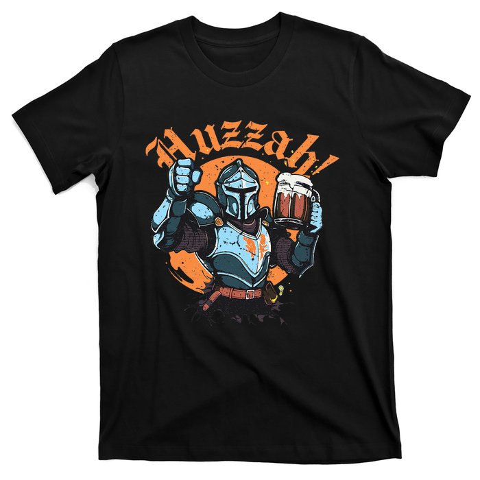 Huzzah Knight With Mead Funny Ren Faire T-Shirt