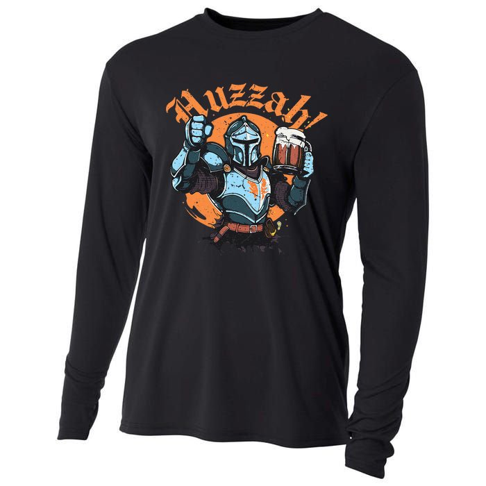 Huzzah Knight With Mead Funny Ren Faire Cooling Performance Long Sleeve Crew