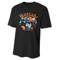 Huzzah Knight With Mead Funny Ren Faire Performance Sprint T-Shirt