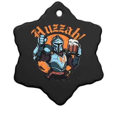 Huzzah Knight With Mead Funny Ren Faire Ceramic Star Ornament