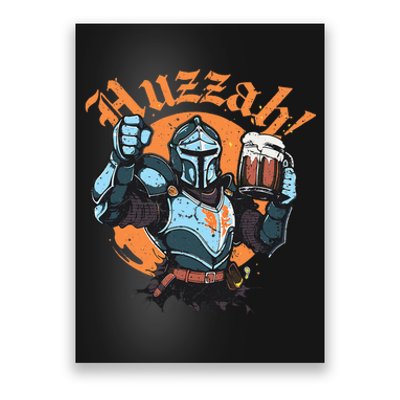 Huzzah Knight With Mead Funny Ren Faire Poster