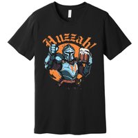 Huzzah Knight With Mead Funny Ren Faire Premium T-Shirt