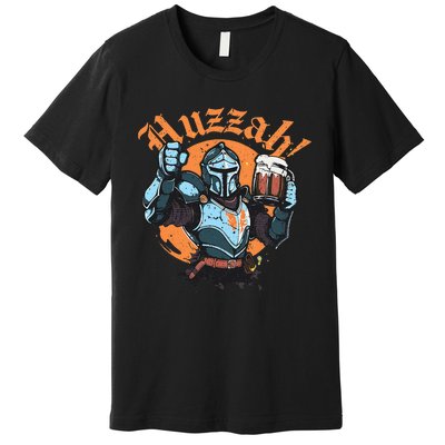 Huzzah Knight With Mead Funny Ren Faire Premium T-Shirt