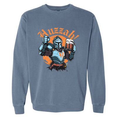 Huzzah Knight With Mead Funny Ren Faire Garment-Dyed Sweatshirt