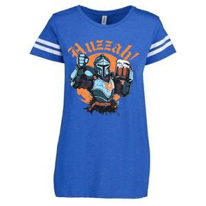 Huzzah Knight With Mead Funny Ren Faire Enza Ladies Jersey Football T-Shirt