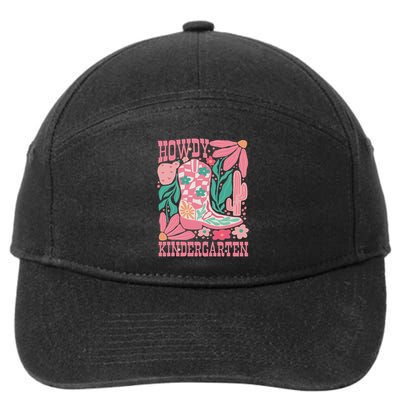 Howdy Kindergarten Western Kindergarten Vibe Teacher Cowgirl 7-Panel Snapback Hat