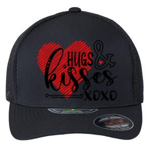 Hugs & Kisses XOXO Valentine's Day Gift Flexfit Unipanel Trucker Cap