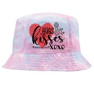 Hugs & Kisses XOXO Valentine's Day Gift Tie-Dyed Bucket Hat