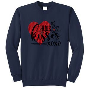 Hugs & Kisses XOXO Valentine's Day Gift Tall Sweatshirt