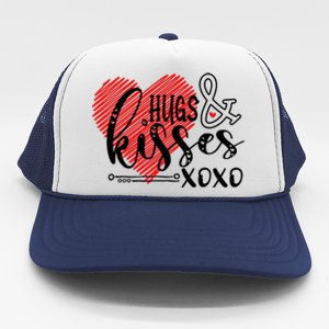 Hugs & Kisses XOXO Valentine's Day Gift Trucker Hat