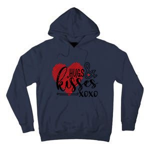 Hugs & Kisses XOXO Valentine's Day Gift Tall Hoodie