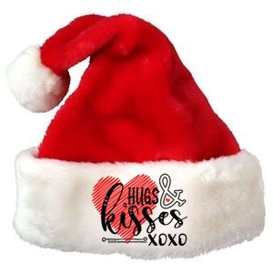 Hugs & Kisses XOXO Valentine's Day Gift Premium Christmas Santa Hat