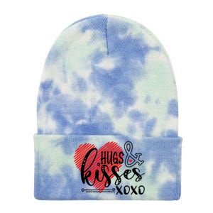 Hugs & Kisses XOXO Valentine's Day Gift Tie Dye 12in Knit Beanie