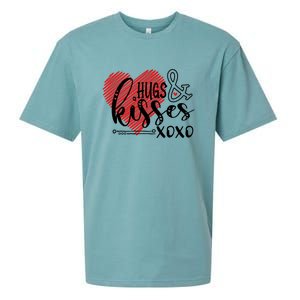 Hugs & Kisses XOXO Valentine's Day Gift Sueded Cloud Jersey T-Shirt