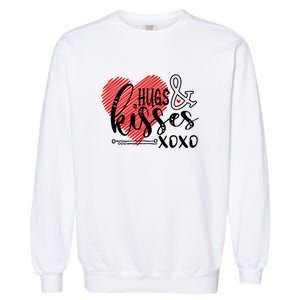 Hugs & Kisses XOXO Valentine's Day Gift Garment-Dyed Sweatshirt