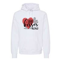 Hugs & Kisses XOXO Valentine's Day Gift Premium Hoodie