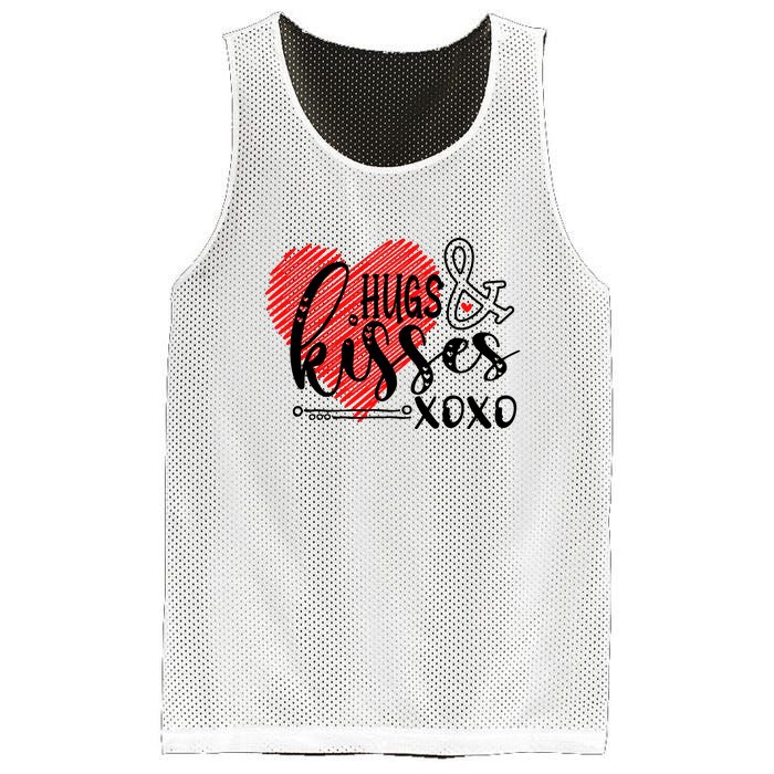 Hugs & Kisses XOXO Valentine's Day Gift Mesh Reversible Basketball Jersey Tank