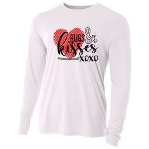 Hugs & Kisses XOXO Valentine's Day Gift Cooling Performance Long Sleeve Crew