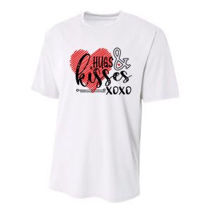 Hugs & Kisses XOXO Valentine's Day Gift Performance Sprint T-Shirt