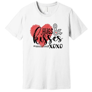 Hugs & Kisses XOXO Valentine's Day Gift Premium T-Shirt