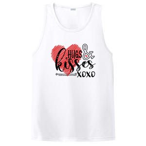 Hugs & Kisses XOXO Valentine's Day Gift PosiCharge Competitor Tank