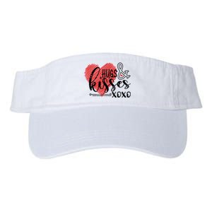 Hugs & Kisses XOXO Valentine's Day Gift Valucap Bio-Washed Visor