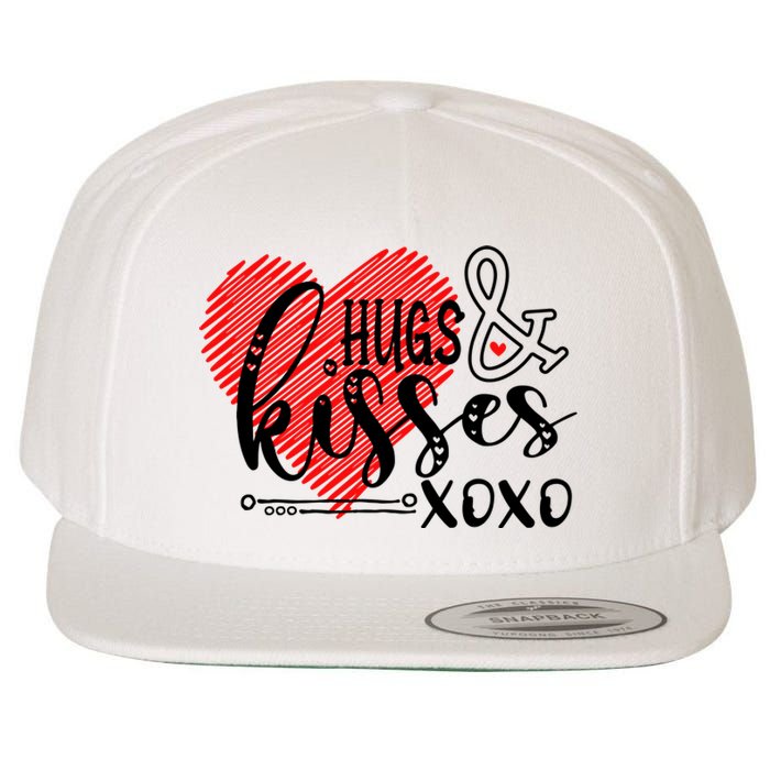 Hugs & Kisses XOXO Valentine's Day Gift Wool Snapback Cap