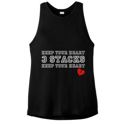 Heartbreak Keep Your Heart Three Stacks Ladies PosiCharge Tri-Blend Wicking Tank