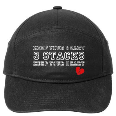 Heartbreak Keep Your Heart Three Stacks 7-Panel Snapback Hat