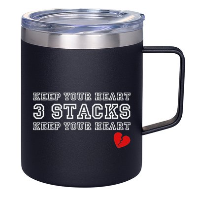 Heartbreak Keep Your Heart Three Stacks 12oz Stainless Steel Coffee Mug