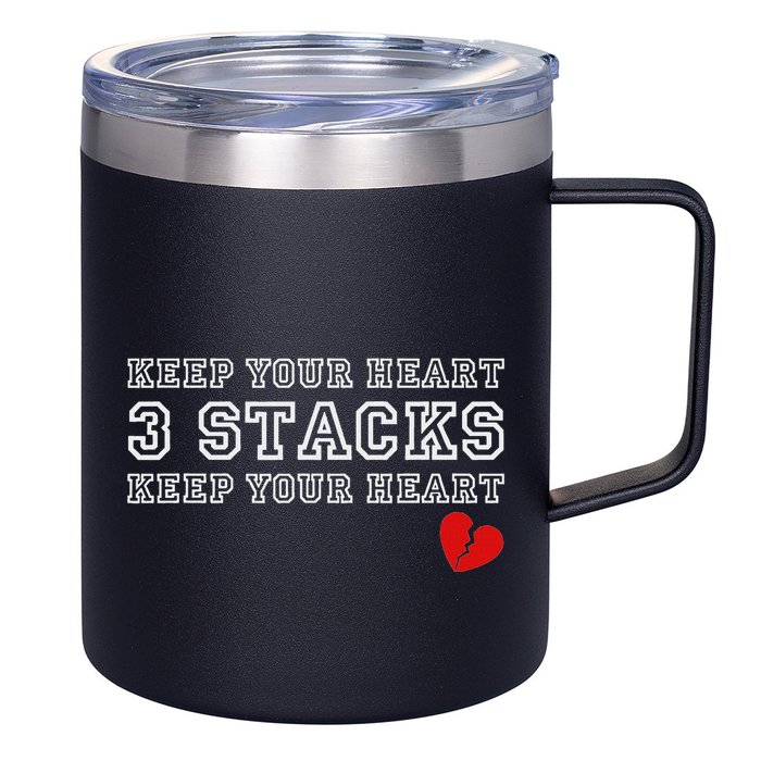 Heartbreak Keep Your Heart Three Stacks 12oz Stainless Steel Coffee Mug