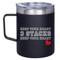Heartbreak Keep Your Heart Three Stacks 12oz Stainless Steel Coffee Mug