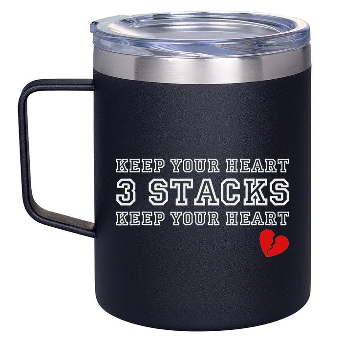 Heartbreak Keep Your Heart Three Stacks 12oz Stainless Steel Coffee Mug