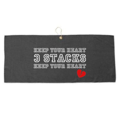 Heartbreak Keep Your Heart Three Stacks Large Microfiber Waffle Golf Towel