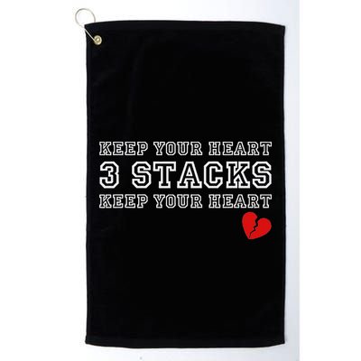 Heartbreak Keep Your Heart Three Stacks Golf Towel