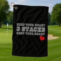 Heartbreak Keep Your Heart Three Stacks Golf Towel