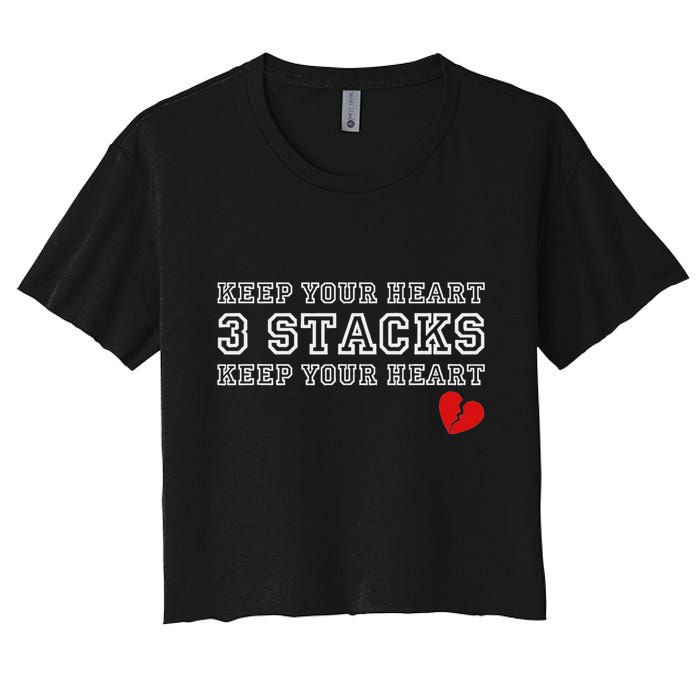 Heartbreak Keep Your Heart Three Stacks Crop Top