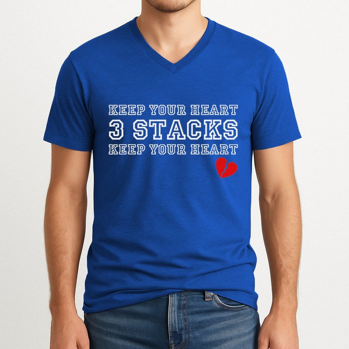 Heartbreak Keep Your Heart Three Stacks V-Neck T-Shirt