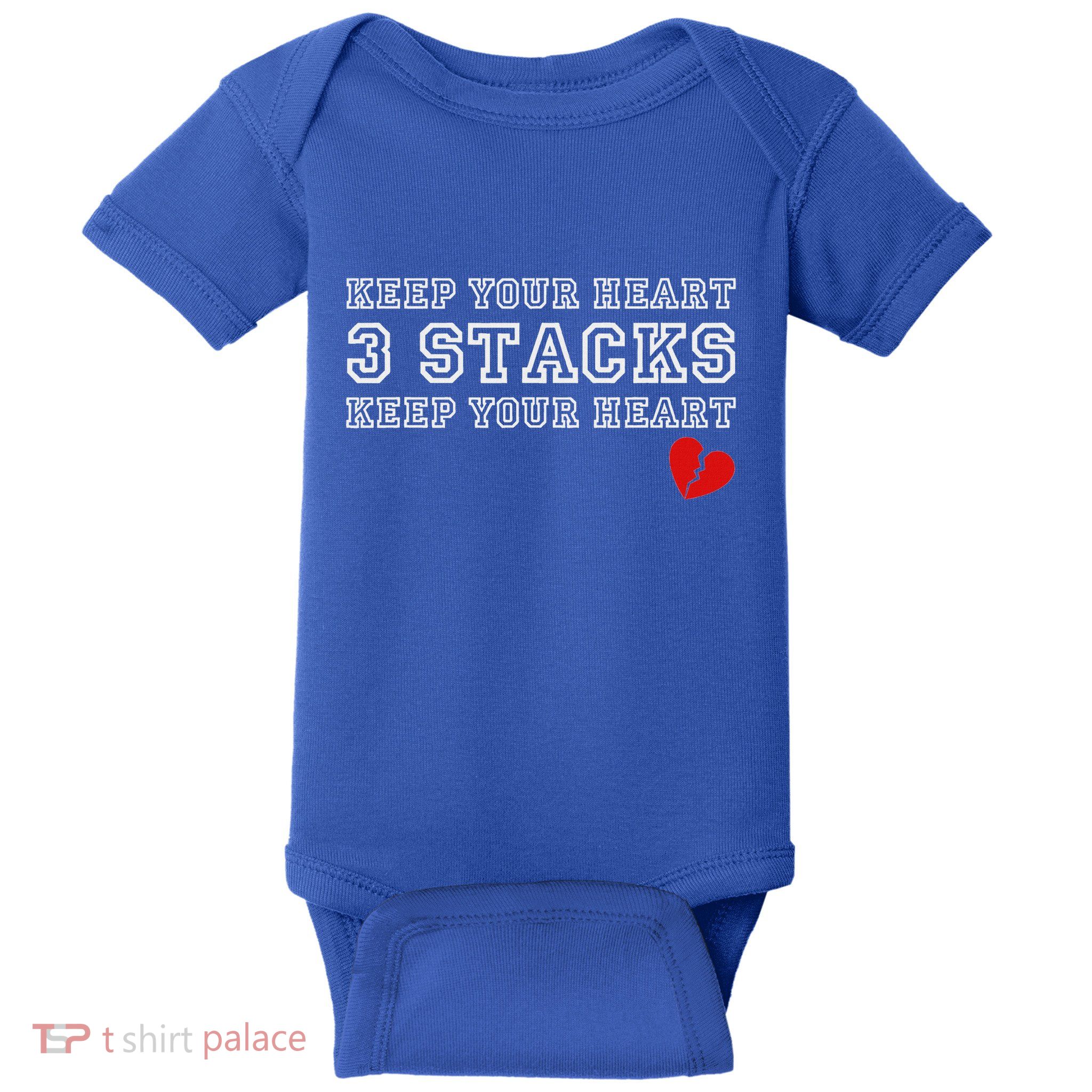 Heartbreak Keep Your Heart Three Stacks Baby Bodysuit