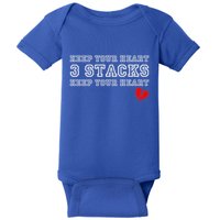 Heartbreak Keep Your Heart Three Stacks Baby Bodysuit