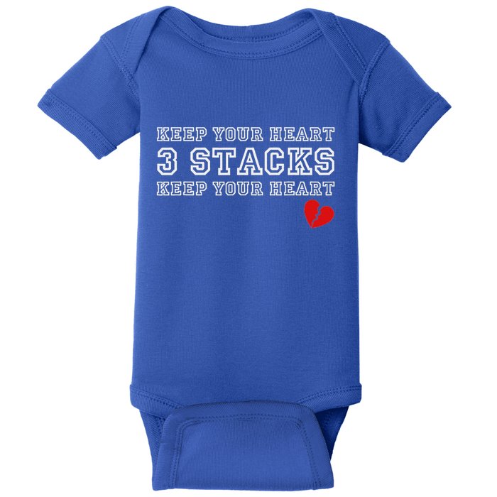 Heartbreak Keep Your Heart Three Stacks Baby Bodysuit
