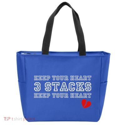 Heartbreak Keep Your Heart Three Stacks Zip Tote Bag