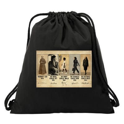 Harriet Led 1849 So Rosa Could Sit 1955 So Ru Drawstring Bag