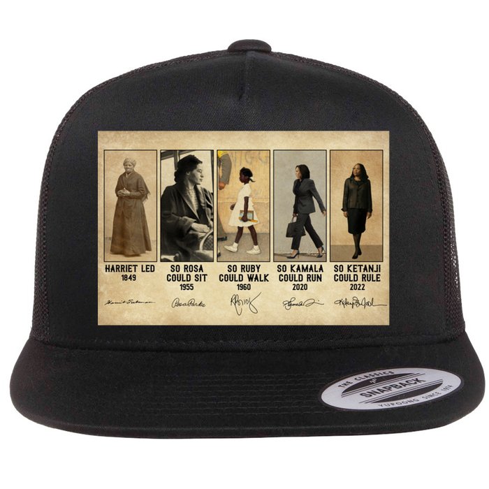 Harriet Led 1849 So Rosa Could Sit 1955 So Ru Flat Bill Trucker Hat