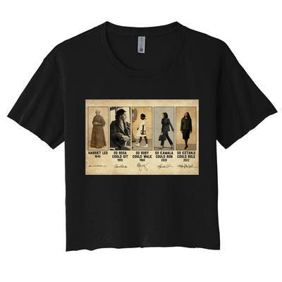 Harriet Led 1849 So Rosa Could Sit 1955 So Ru Women's Crop Top Tee