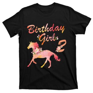 Horse Lover 2nd Birthday For Love Horses 2 Years Old T-Shirt