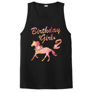 Horse Lover 2nd Birthday For Girl Love Horses 2 Years Old PosiCharge Competitor Tank